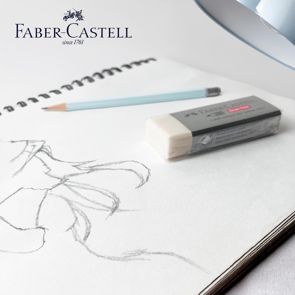 

NA FABER CASTELL Penghapus Putih Besar / Eraser Dust Free Big White Large / Bebas Debu Faber Castel Radierer Eraser