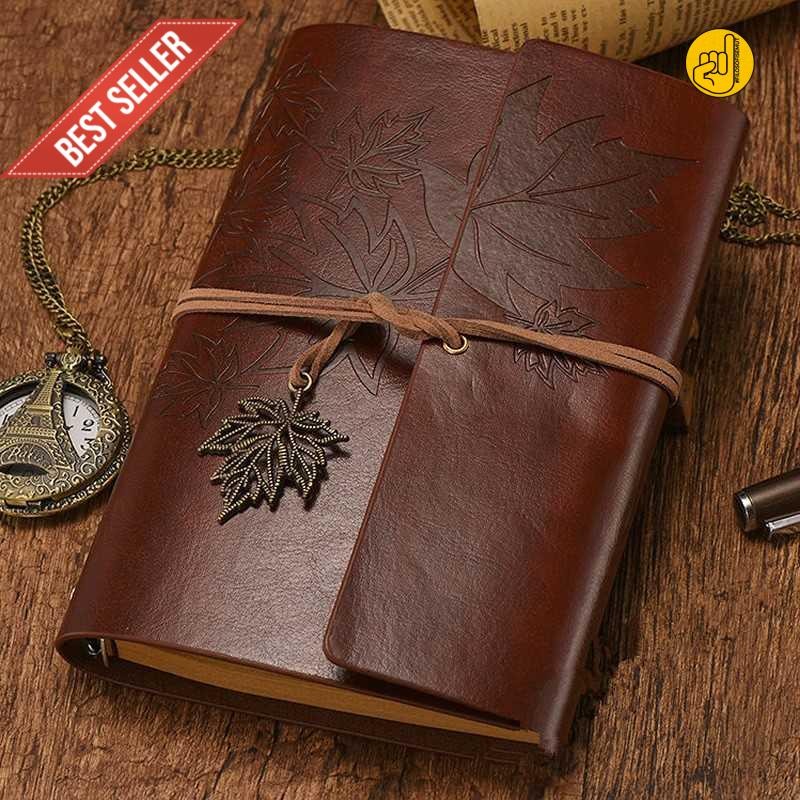 

baldan Toddi AIMEE Buku Catatan Binder Notebook Cover Kulit Vintage Maple - AM-16 good quality