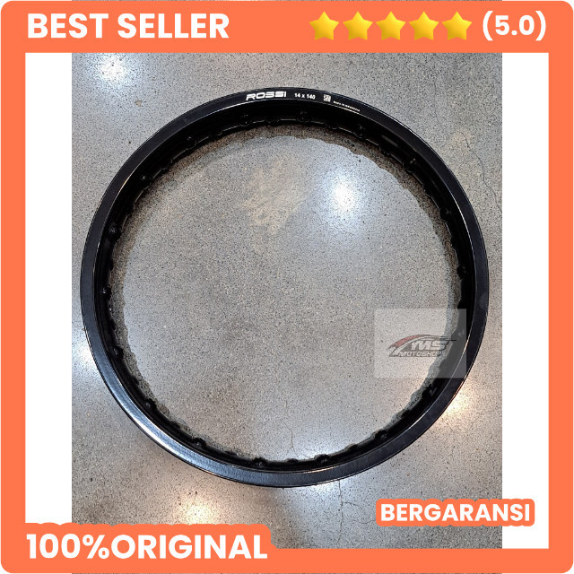 VRossi Velg WM Hole36 140 ; 160 ; 185 ; 215 ; 250 ; 300 ; 350 Ring 14 ; 17 ; 18 Hitam Glossy Peleg V
