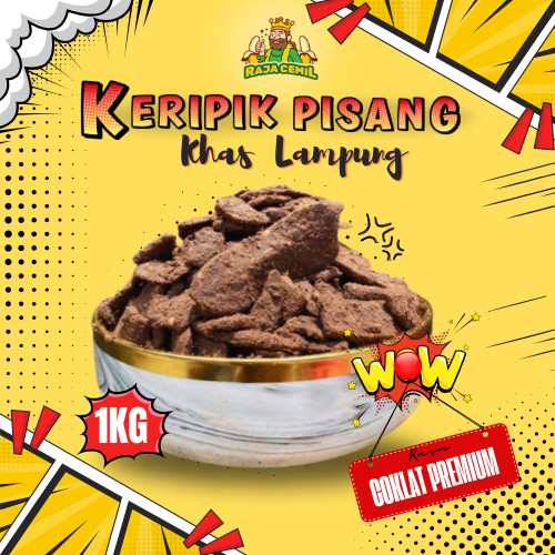 1kg Keripik Pisang Cokelat Kripik Pisang Coklat Lampung Pisang Kepok Rajacemil