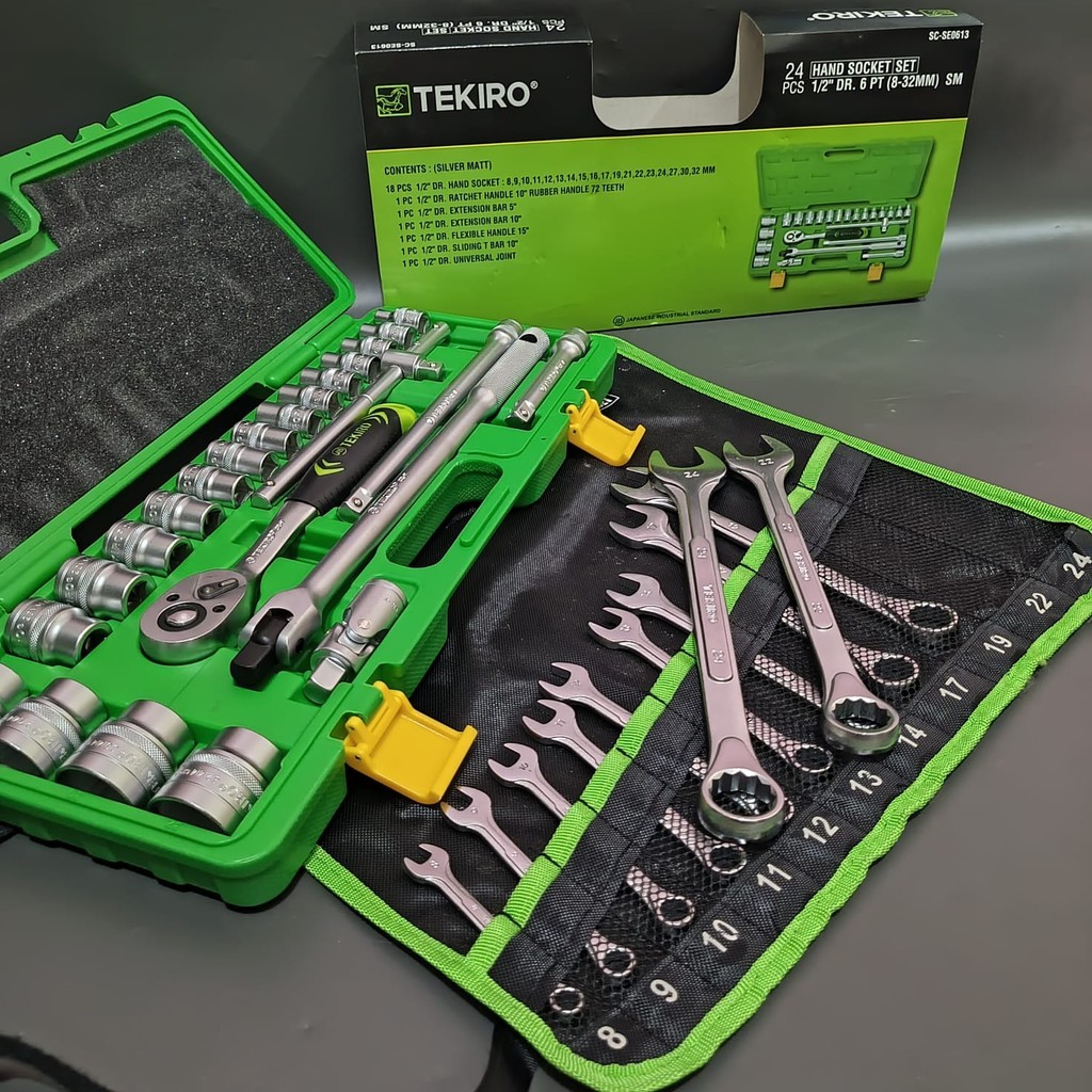 Kunci Shock Set Toolkit Tekiro Original Tool Sok Lengkap Soket Konci Shok Perkakas Bengkel Tools Ala