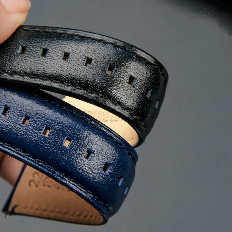 22mm 24mm Quick Release Leather Watch Strap for Fossil FS5061 FS5237 ME3052 3054 Watch Band Universa