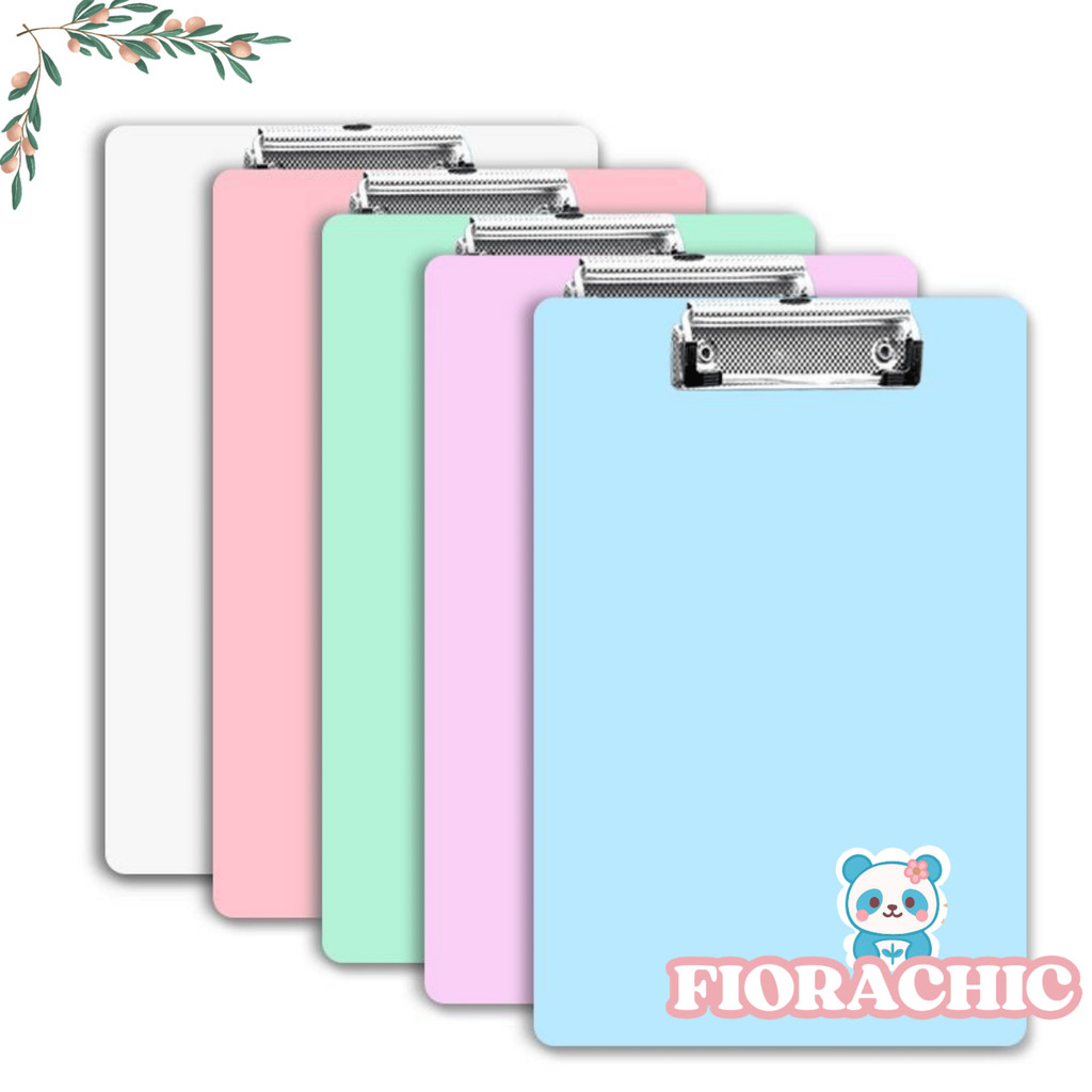 

FC- Papan Jalan A5 Plastik H1046 Papan Dada Alas Catatan Mini Clipboard Warna Pastel Deli Klip