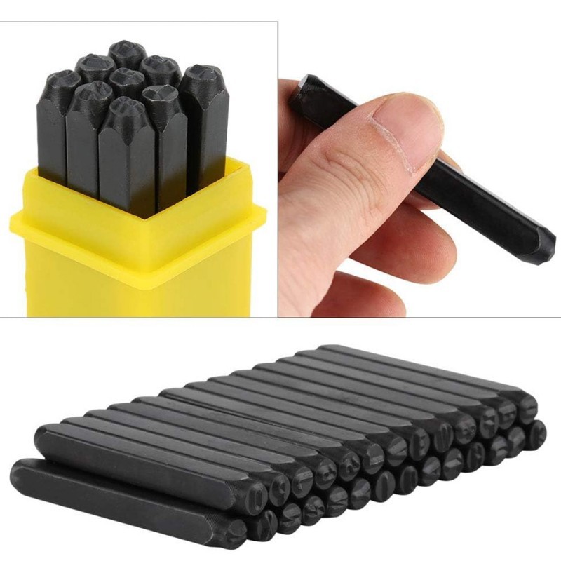 TERLARIS 36pcs/Set Angka Dan Huruf Ketok Besi Numbers Alphabets Printing Tool Stempel Cetakan Ketok