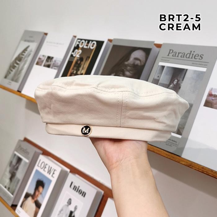 Trend Fashion Fremale~[ Mall] Minzo Topi Baret Korean Style Wanita M Gaya Vintage Retro Outfit Cokla