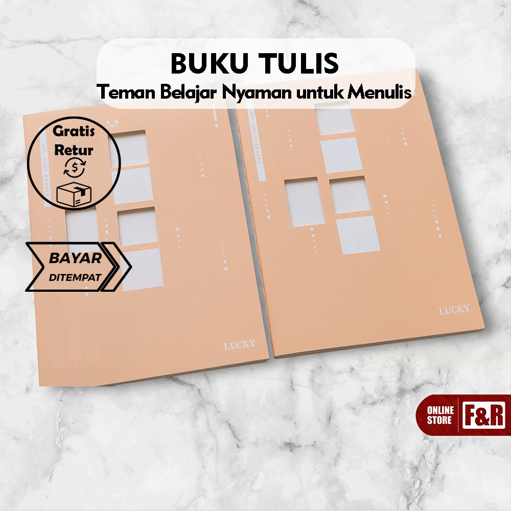 Buku Tulis Motif Modern Buku Tulis Stylish LUCKY Buku Tulis Estetik LUCKY Buku Tulis Desain Unik Dan