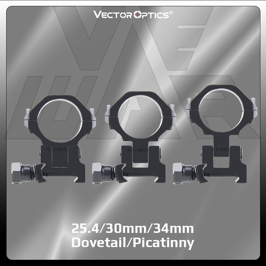 Vector Optics 25.4/30/34Mm Picatinny/dovetail Scope Rings for  Scope Ar 15 Accessories Adjust Elevat
