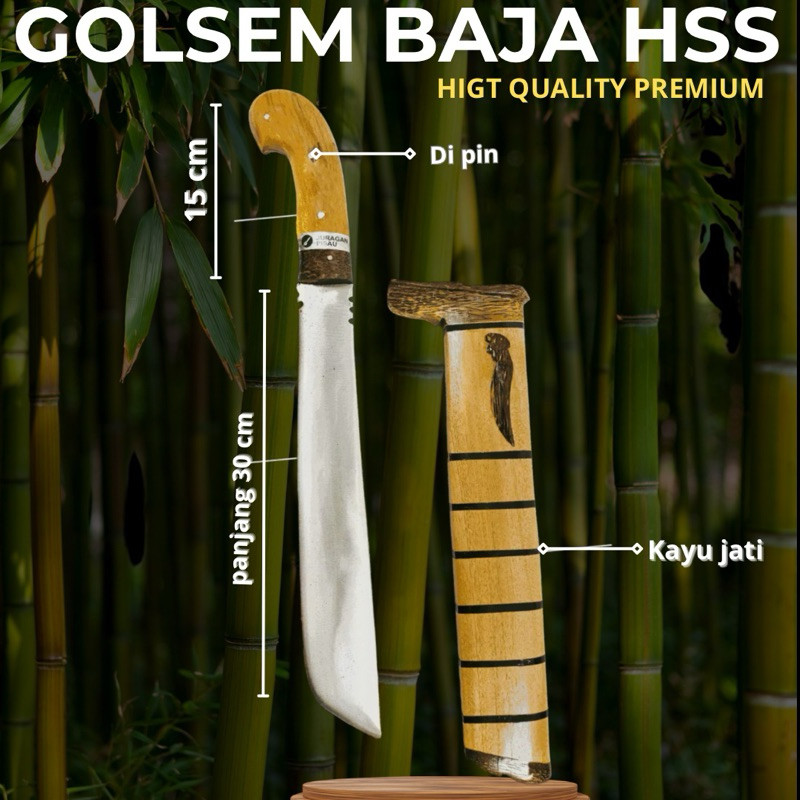 Golok Jepit Golok Kebun Full Baja Pemotong Kayu & Bambu > Golok Multifungsi