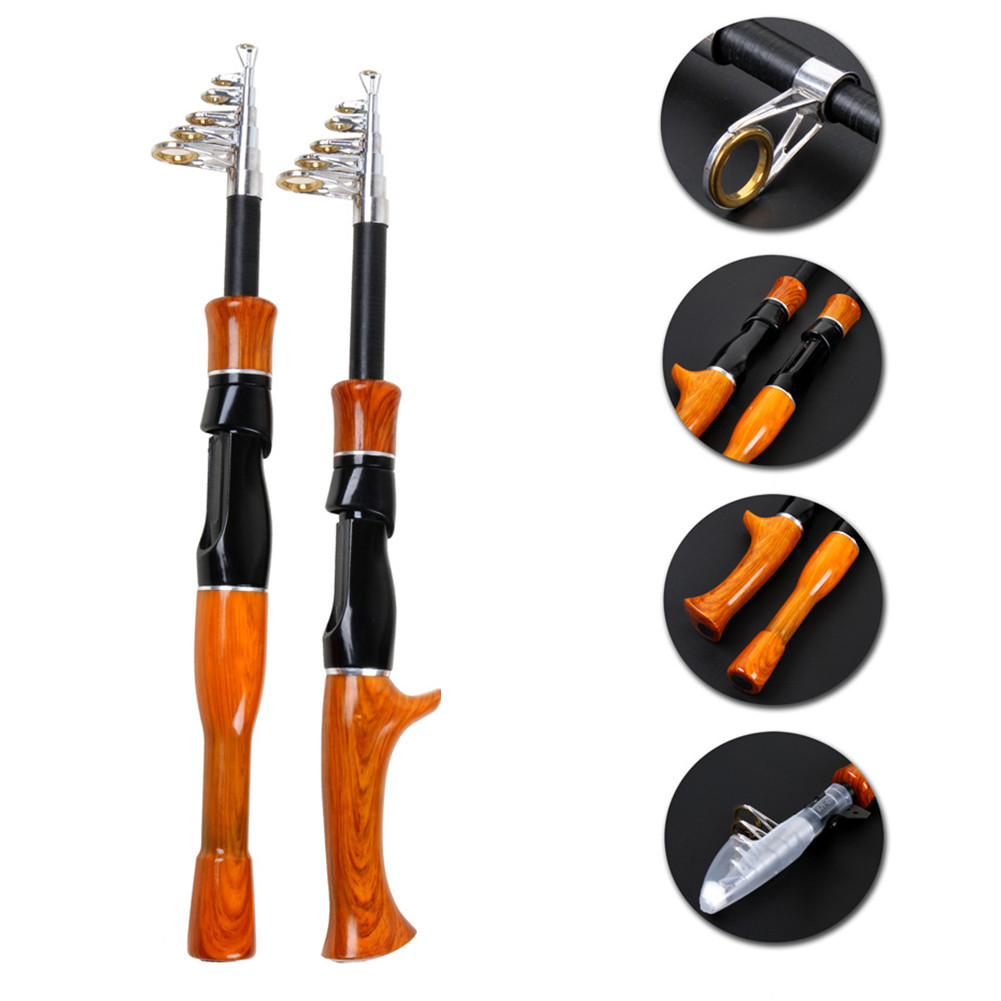 1 Pcs Telescopic Fishing Rod Mini Fishing Poles Carbon Fishing Rod For Travel Camping Fishing Rod Fi