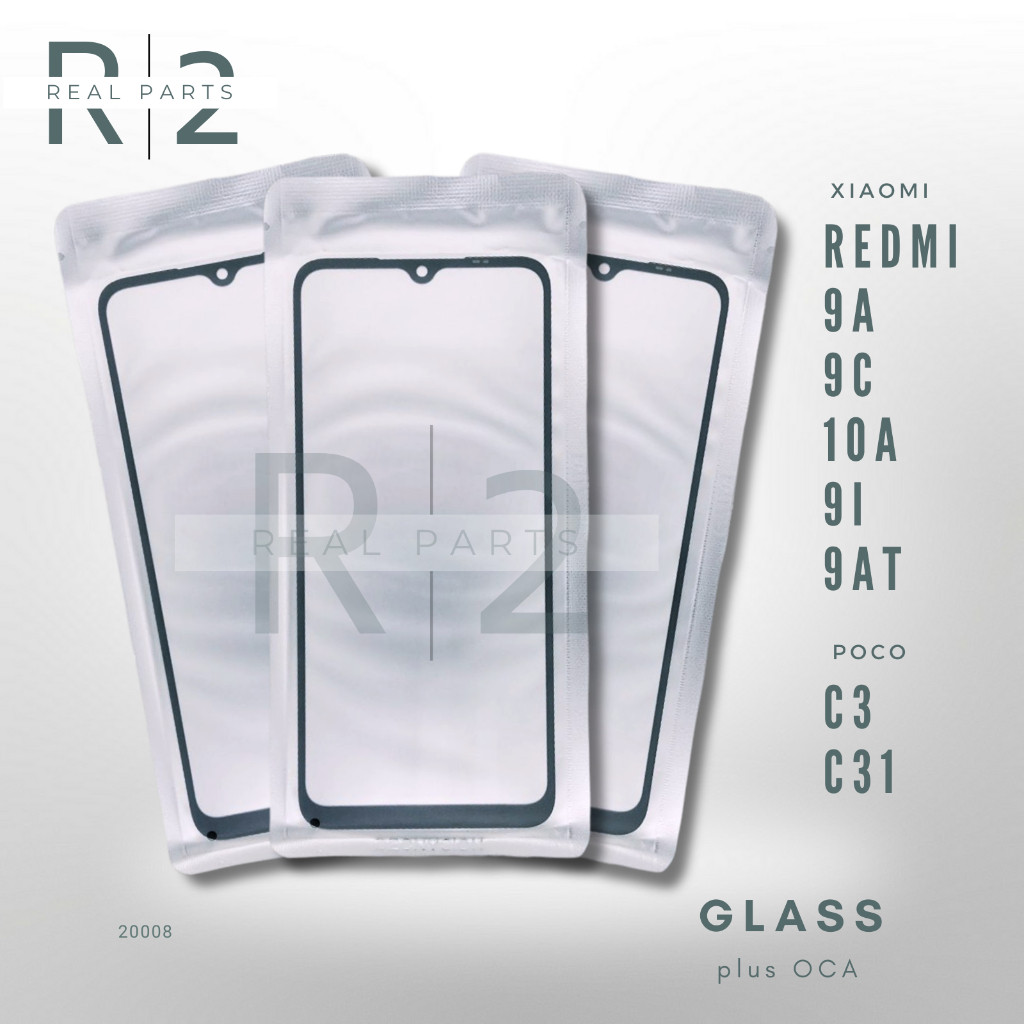 Kaca Lcd + Oca XIAOMI Redmi 9A / 9C / 10A / 9i / 9AT | Poco C3 / C31 ORIGINAL - Kaca Depan Touchscre