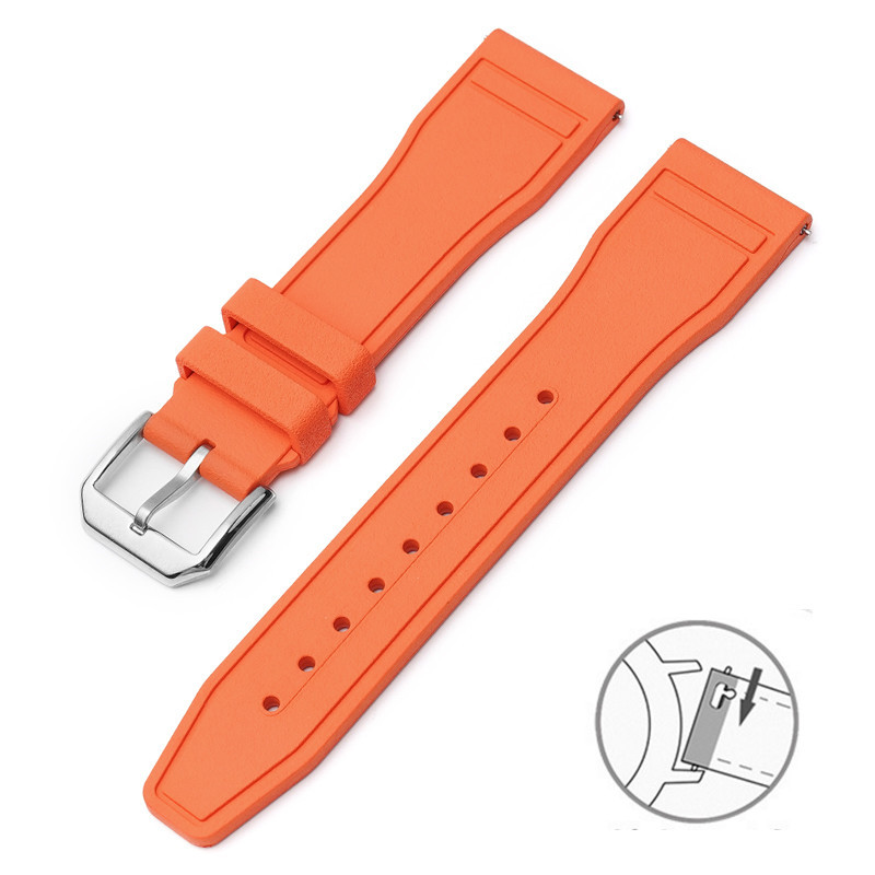 FKM Fluoro Rubber Strap for IWC Big Pilot Mark Portugieser TOP GUN Men Quick Release Waterproof Spor