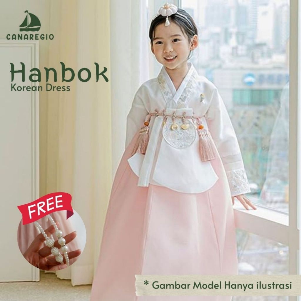 MALLALLYSON Hanbok Anak Korea BROCADE Rok Organza Dress Hanfu