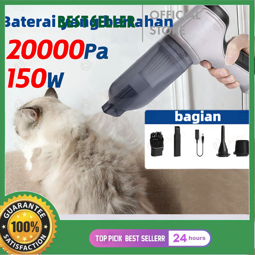 Vacuum Cleaner Portable Mini Wireless Rechargeable Pembersih Vakum Mobil Rumah Kantor Komputer Handh