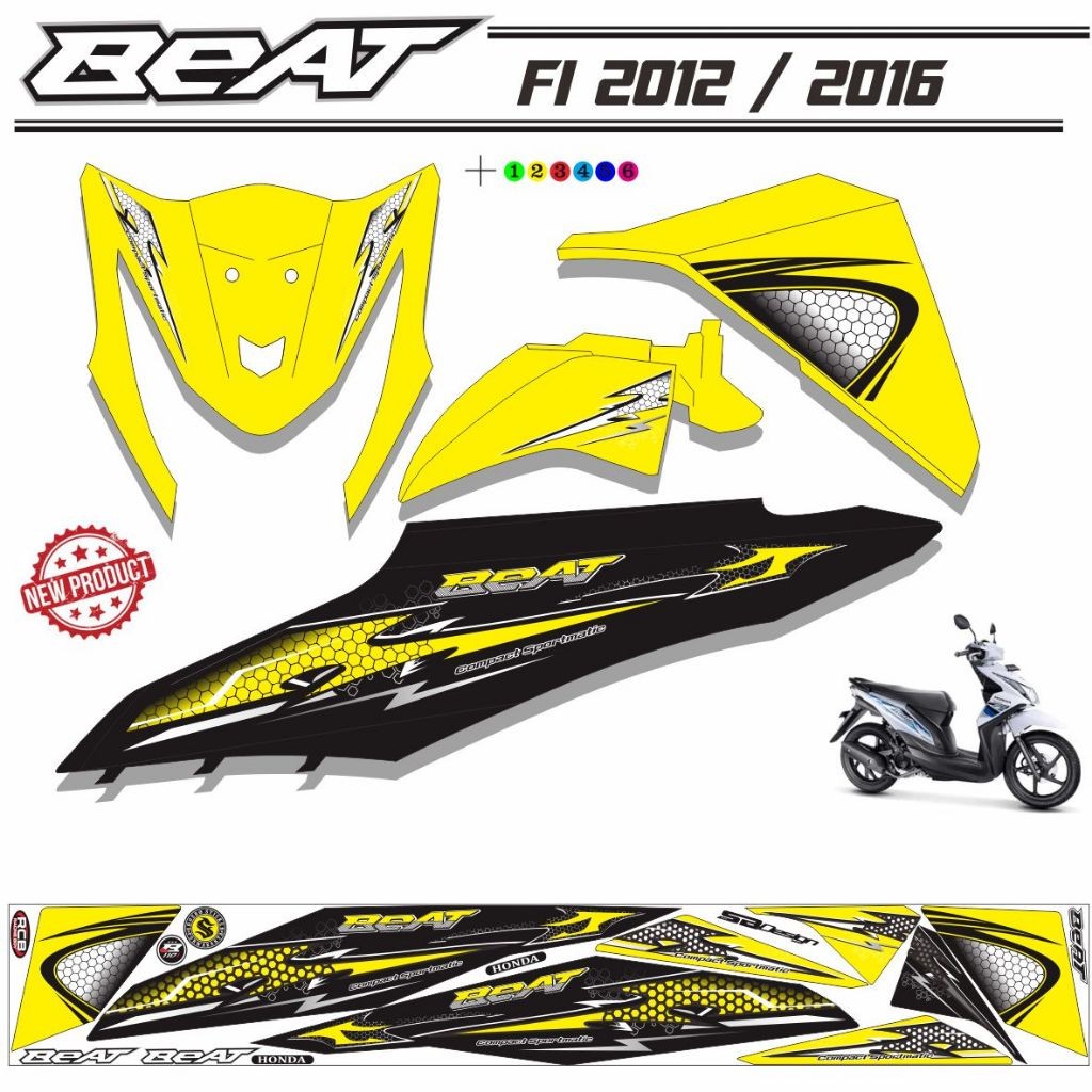 STRIPING STIKER WARNA BEAT FI VARIASI STIKER MOTOR