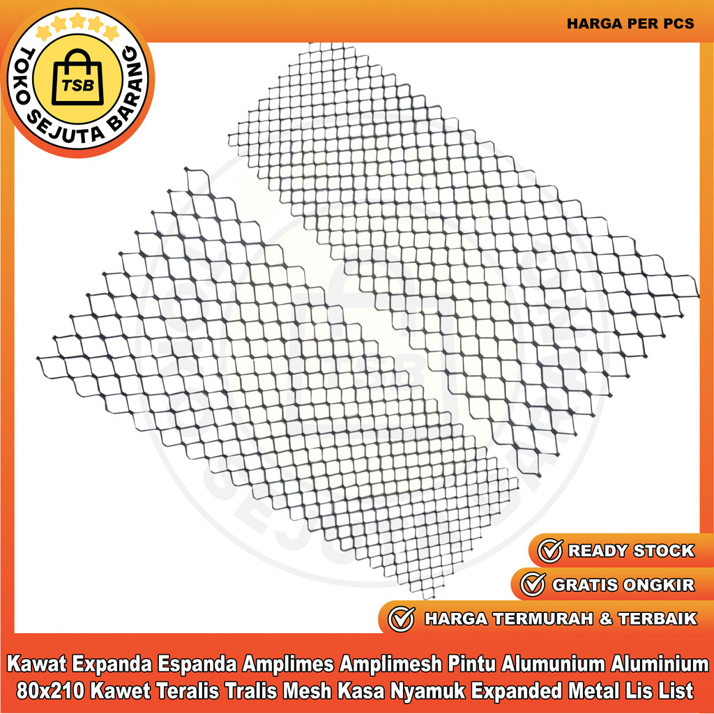 Kawat Teralis Expanda 80x210 Tralis Mesh Alumunium Amplimes Amplimesh Pintu Espanda Aluminium Kawet 