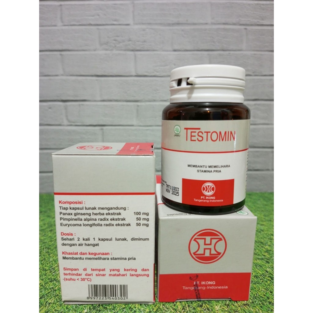 TESTOMIN H3 20 KAPSUL LUNAK STAMINA PRIA IKONG GINSENG VITALITAS