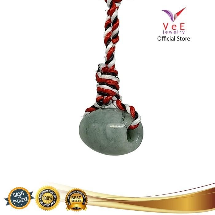 Kalung Tali Benang Tridatu Asli Bali Liontin Batu Giok Burma - Vee