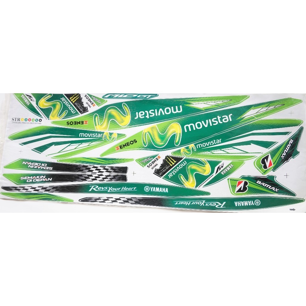 Stiker Striping Variasi Yamaha Mio GT Movistar