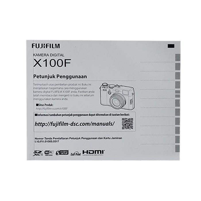 FUJIFILM Manual Book for Fuji XT3 X100F & Fujinon 56mm - Buku Manual Fujifilm Bahasa Indonesia - XT3