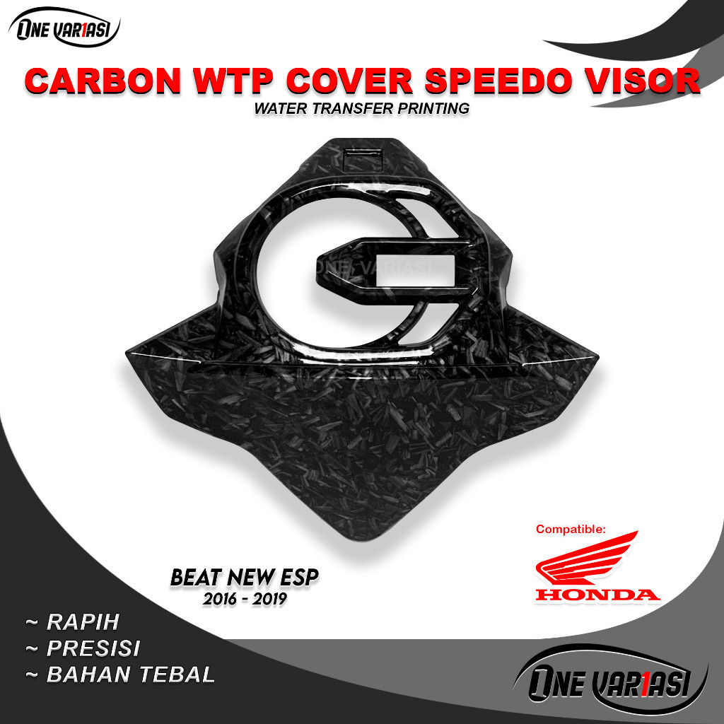 VISOR SPIDO BEAT CARBON BEAT ESP CARBON FORGED COVER SPEEDOMETER BEAT ESP KARBON 2016/2019 FORGED AE