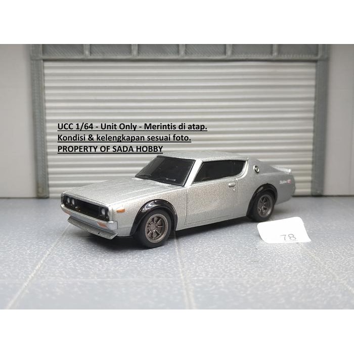 HW  Diecast UCC 1/64 Nissan Skyline 2000 GT-R KPGC110 Kenmeri Silver Unit Only