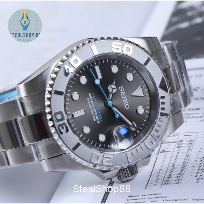 Seiko Mod Yacht Master Rhodium NH35
