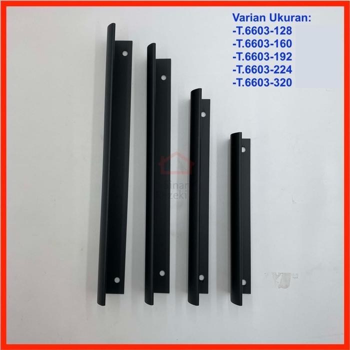 Tarikan 6603-320 ACK Hitam Handle Laci tu Lemari Minimalis Dapur
