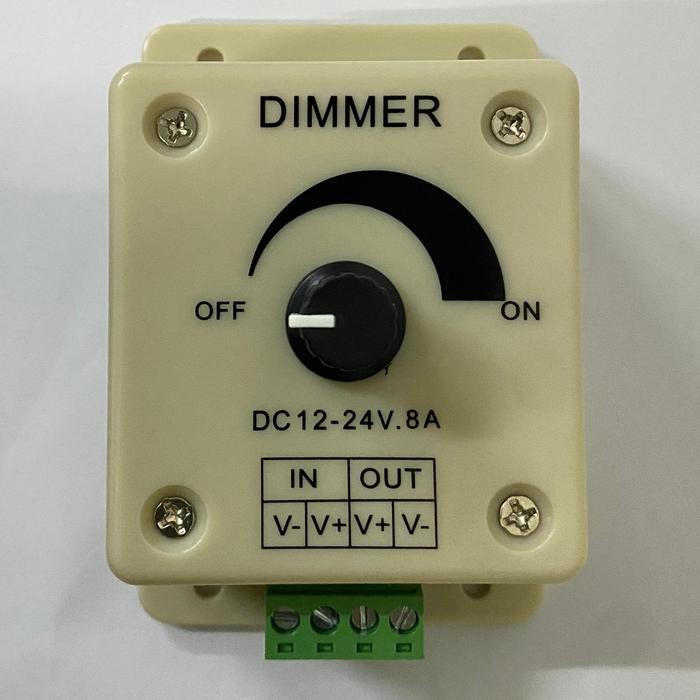 Dimmer DC Switch 12V-24V 8A Mini LED Strip Motor Kipas Dimmer Controller - Dimmer 8A by Inspire id
