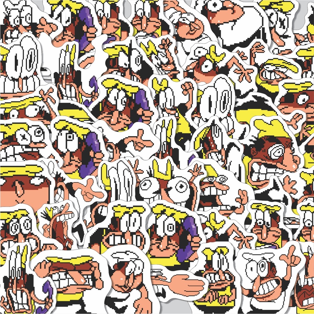 Stiker Cutting Pack Stiker Pizza T Pepi V45 Isi 100Pcs Series Aesthetic Lucu Keren Untuk Koper Bahan