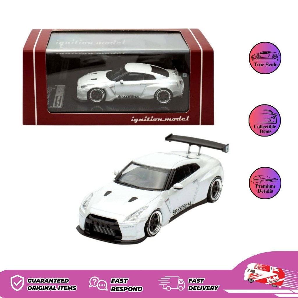 Ignition Model 1/64 Pandem Nissan R35 GT-R White