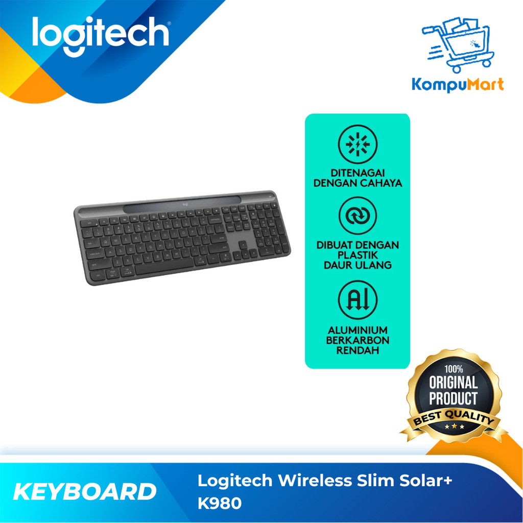 Keyboard Logitech Wireless Slim Solar+ K980