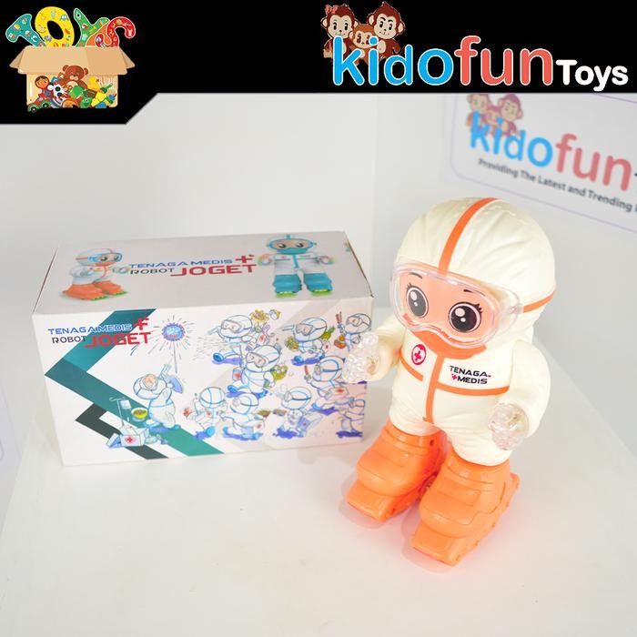 COD Dancing Robot Dokter Mainan Anak Tenaga Medis Bisa Jalan Berputar 360 ada Musik dan Lampu - Oran