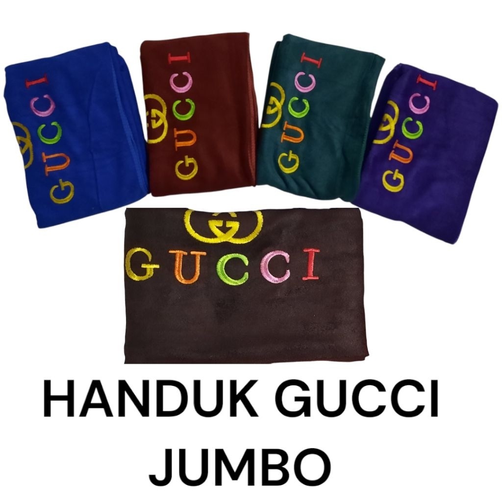 Handuk Mandi Dewasa JUMBO 80×150Gucci Microfiber Lembut Menyerap Air