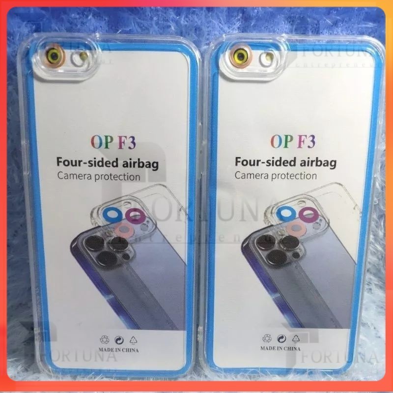 GROSIR COD casing Case slicon/softcase bening transparan hp Oppo F3 case TPU bening clear + pelindun