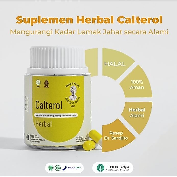 Calterol Kapsul 60 Suplemen Herbal Penurun Kolesterol