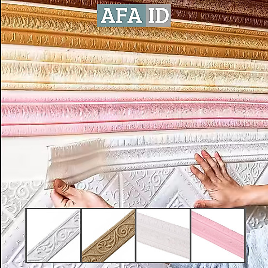 3D List Border Foam Pembatas Pengganti Gipsum Les Alternatif Moulding Wallpaper by AFA ID
