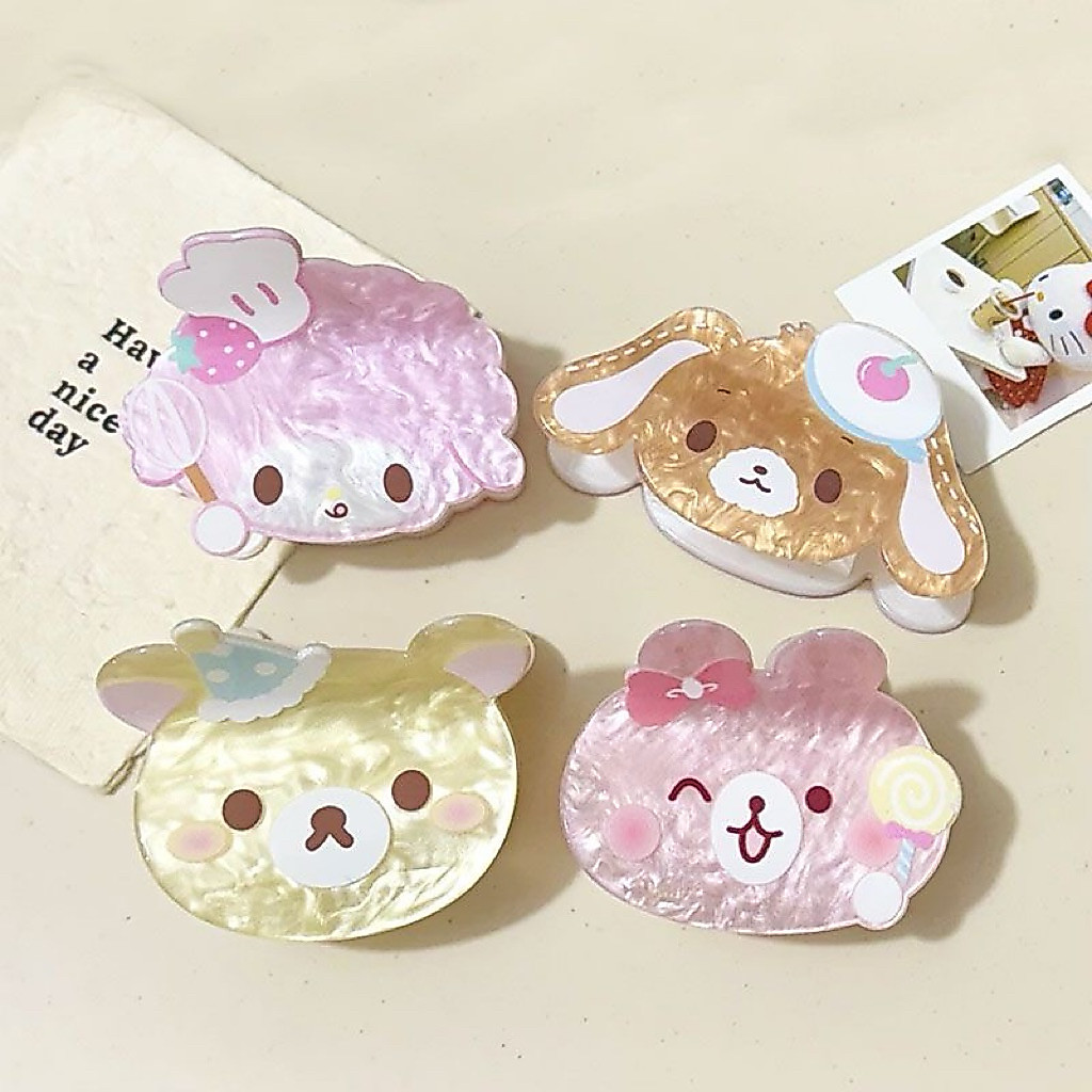 [PREORDER] Jepit Rambut Sanrio Lucu – My Melody, Cinnamoroll, Rilakkuma & Marron Cream