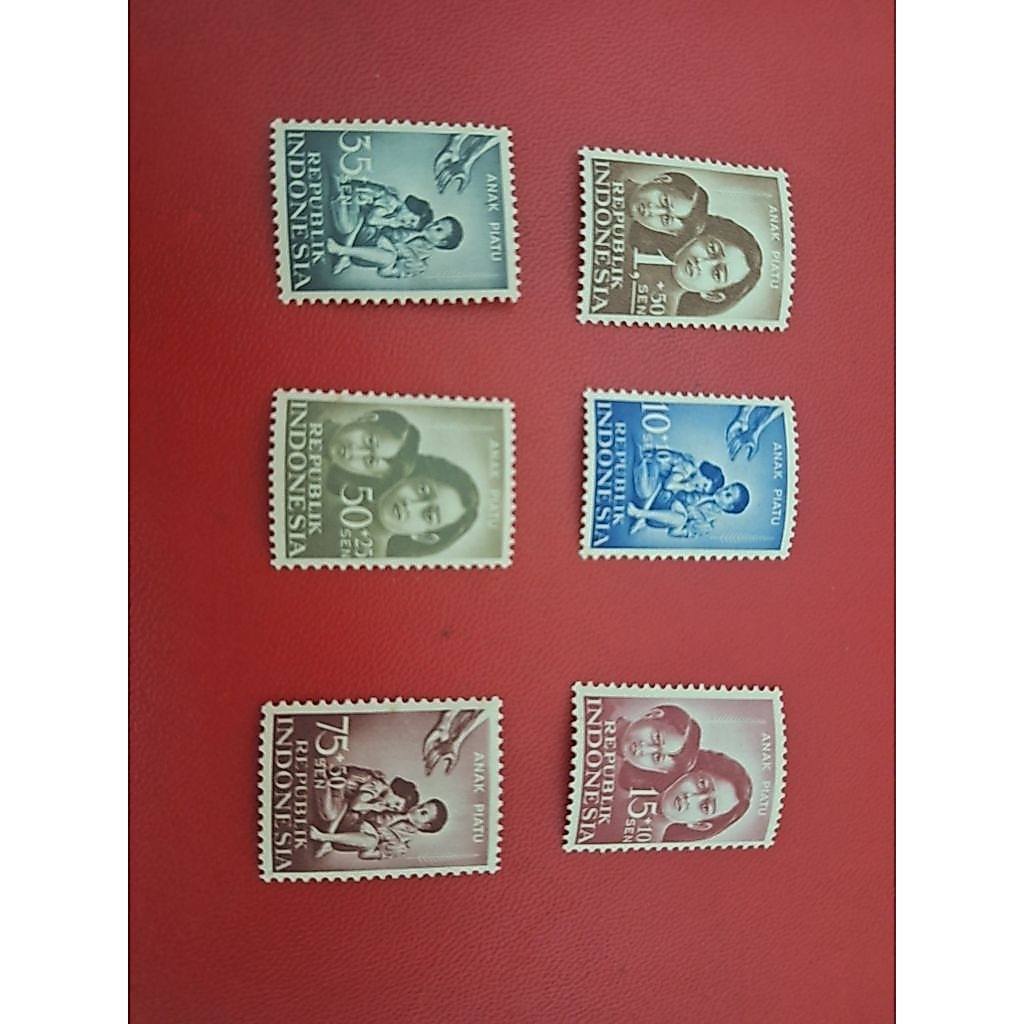 perangko kuno anak piatu isi 6 pc