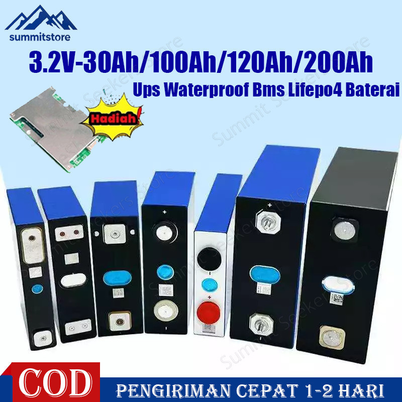 Ups Waterproof Bms Lifepo4 Baterai12V-30Ah/100Ah/120Ah/200Ah Catl/Byd Baru Lifepo4 Baterai [30Ah CAT