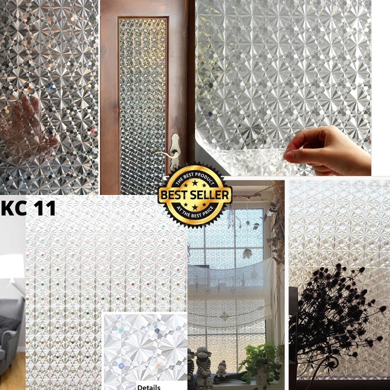 PROMOSTIKER STICKER DEKOR PINTU KACA PREMIUM HOLOGRAM SUNBLAST SANBLAST SANBLAS WALLPAPER WALL WALLP