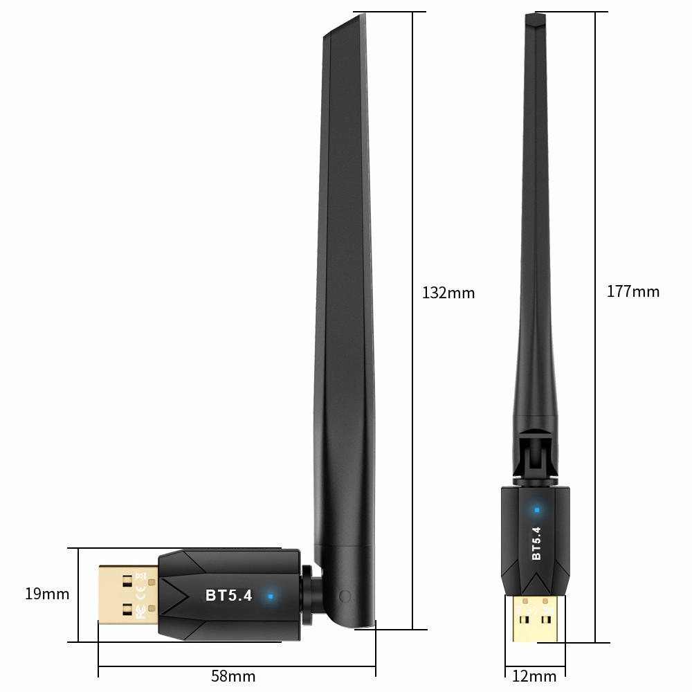 150M Bluetooth 5.4 6.0 Adapter USB Bluetooth Dongle Driver Free for Windows 11/10/8.1 Mouse Keyboard