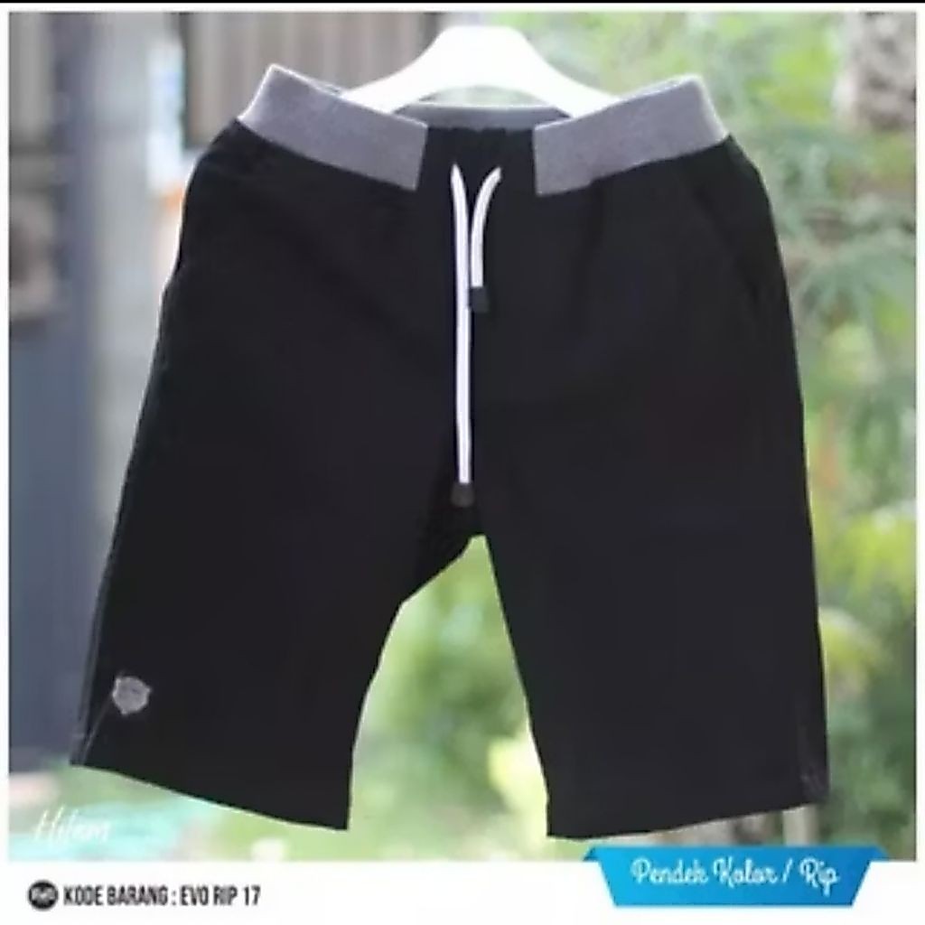 Celana Pendek Chinos Pria Dewasa RIB Pants Kolor Tali Serut