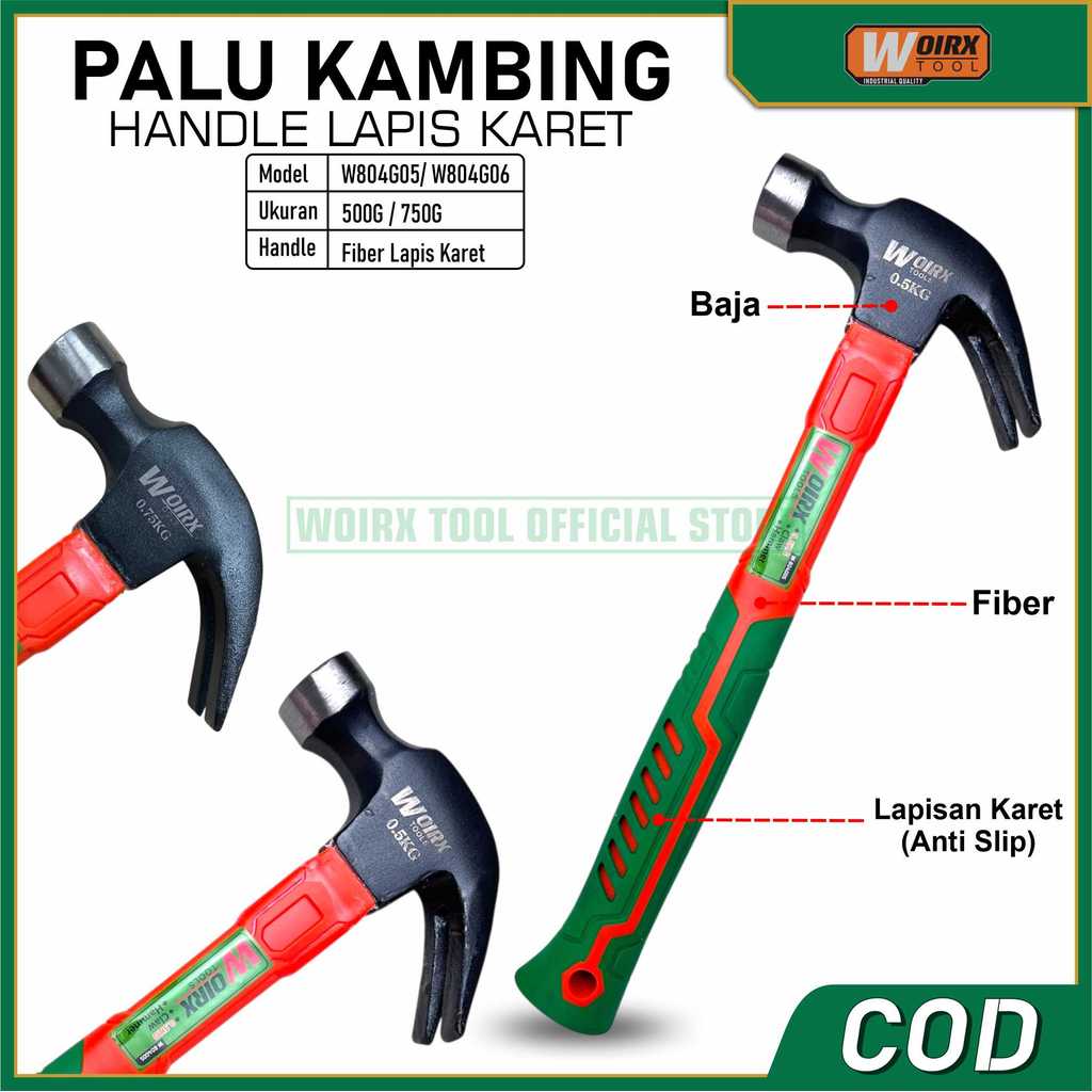 WOIRX TOOL Palu Kambing Martil Hammer Ukuran 0.5kg 0.75kg