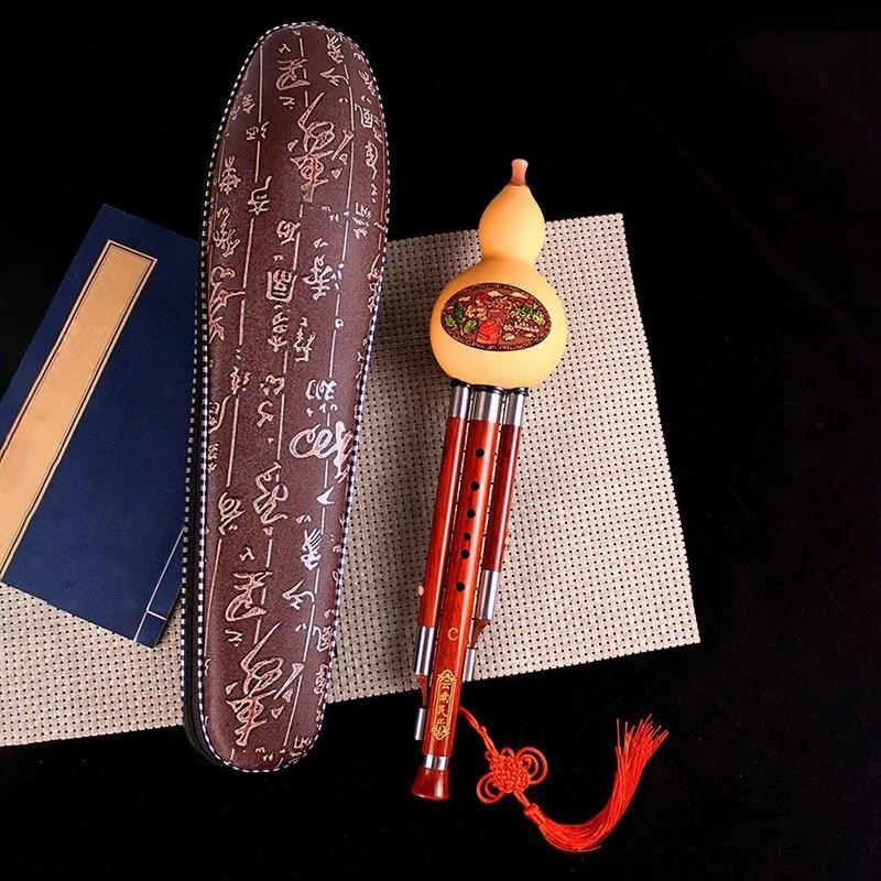 3 Tone Beginner Hulusi Trational Performance Gourd Flute Anti Fall Professional Hulusi Natural Calab