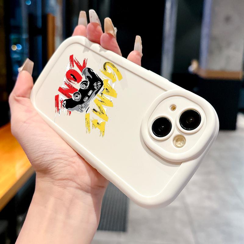 Case For Iphone 11 13 Pro Max 12 15 7 Plus8 Plus X XS XR Silicon Lens Prtector Bagus Konsol Game Tul