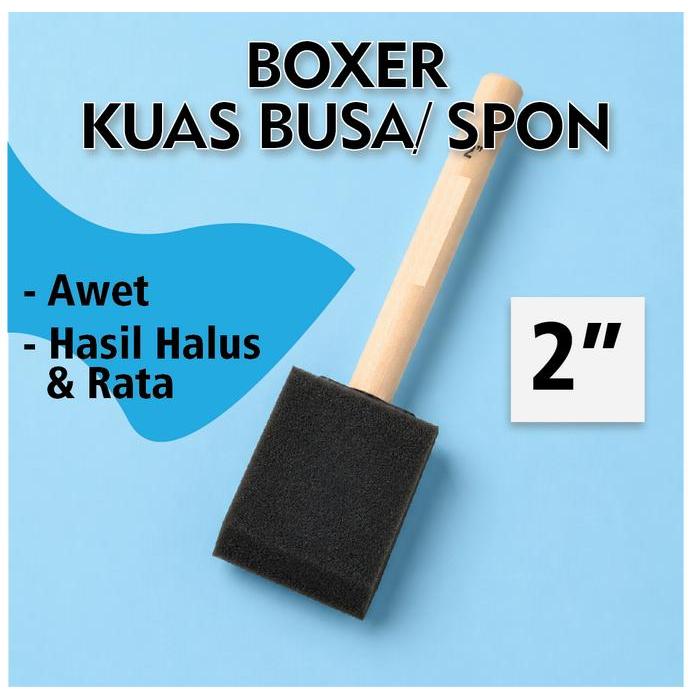 Kuas Busa 2 inch Sponge Spon BOXER Kuas Brush