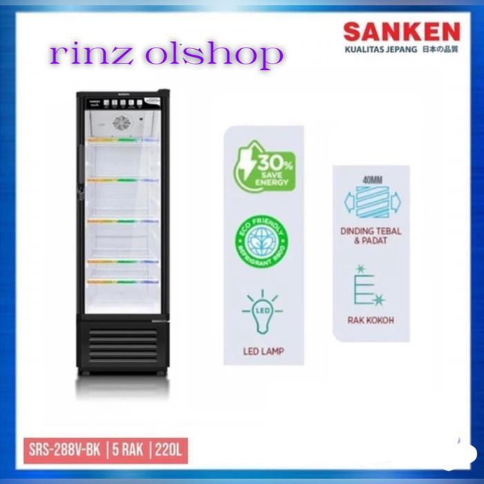 SHOWCASE SANKEN SRS288VBK DISPLAY COOLER 5 RAK INVERTER