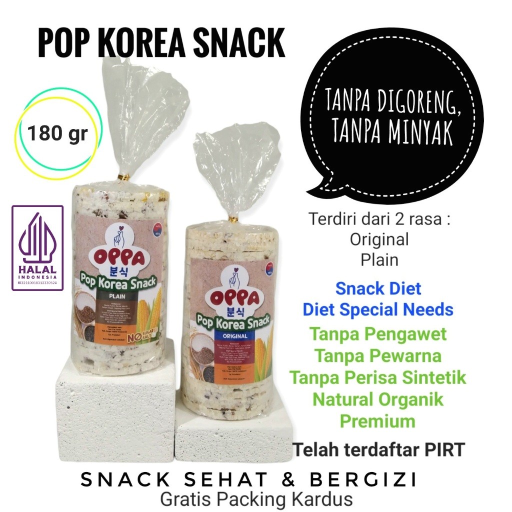 Rice Crakers Snack Diet Sehat & Diet Special Needs Oppa Korea Snack