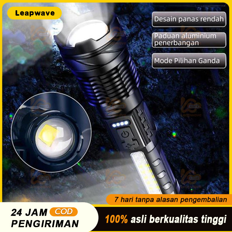 Senter Swat Police Terbaik / zoom 7 mode cahaya senter/Senter Led Rechargeable /Senter led a76 jarak
