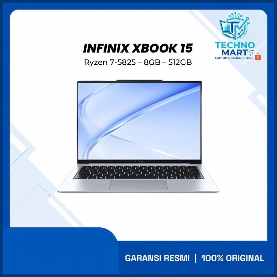 Infinix Xbook 15 Ryzen 7-5825 8GB 512GB Windows 11 15.6FHD IPS